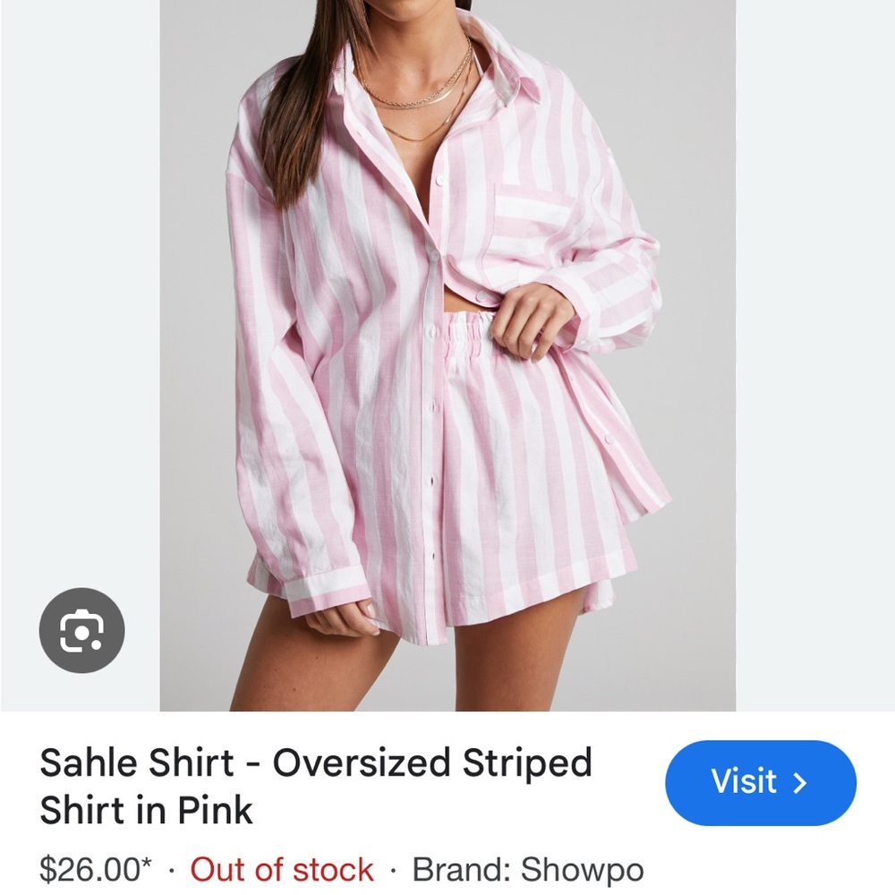 100% Cotton Striped Button-Up Shirt